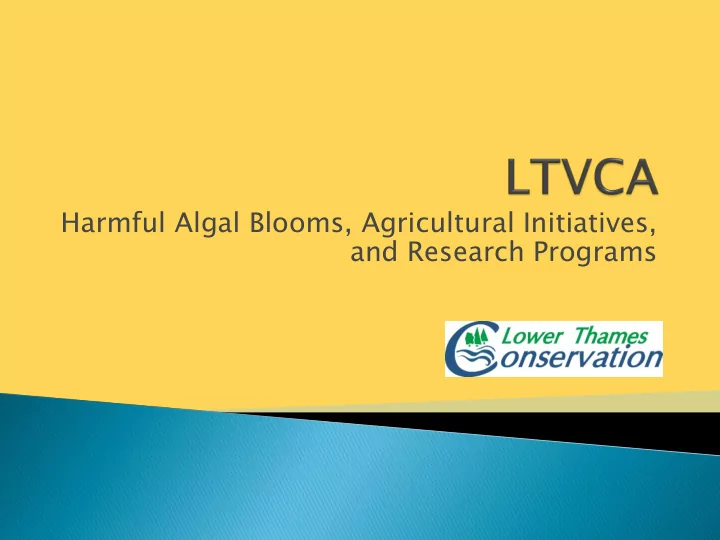 and research programs
