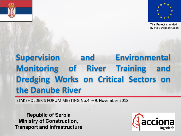 monitoring of river training and