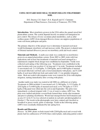 Introduction. Most strawberry growers in the USA utilize the annual raised-bed  plasticulture