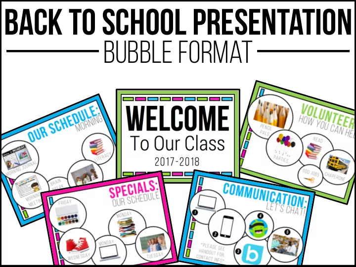 back to school presentation