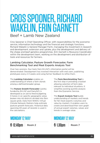 CROS SPOONER, RICHARD  WAKELIN, ERIN GARNETT  Beef + Lamb New Zealand  Cros Spooner is Chief