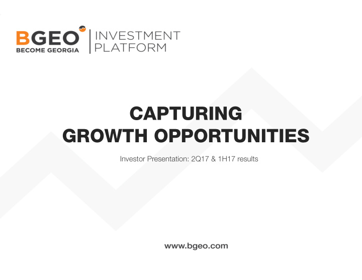 capturing growth opportunities