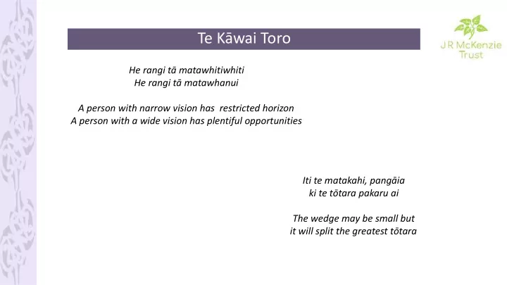 te k wai toro
