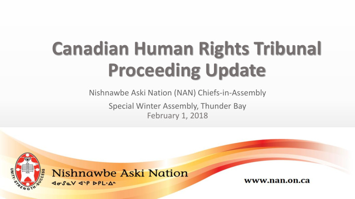 canadian human rights tribunal