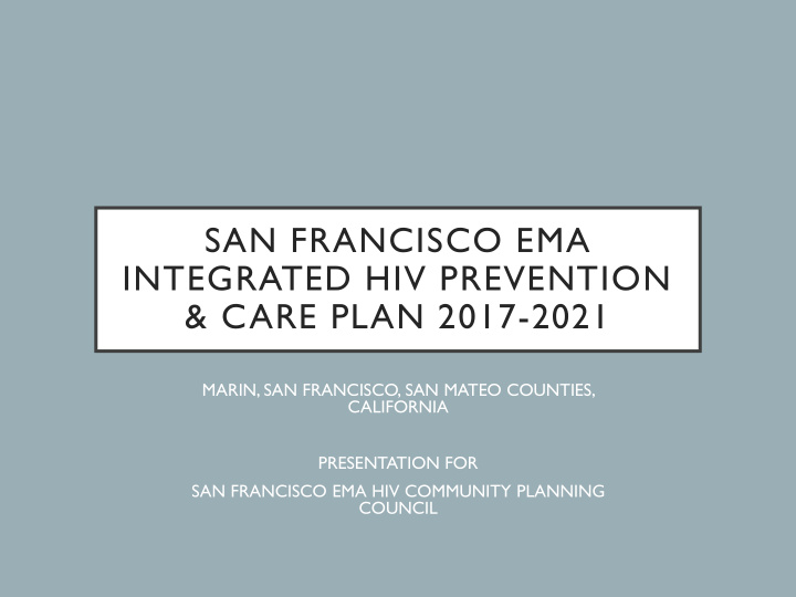 integrated hiv prevention