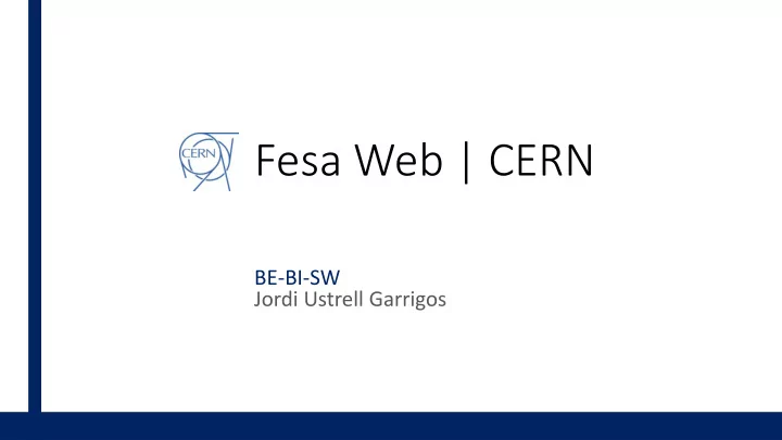 fesa web cern