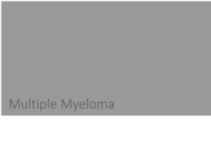 multiple myeloma