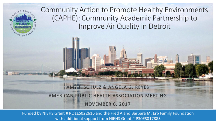 community action to promote healthy environments