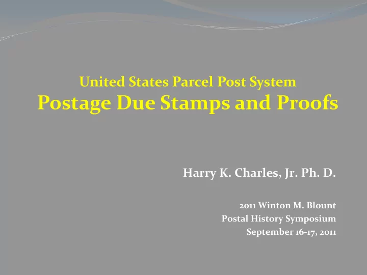 postage due stamps and proofs