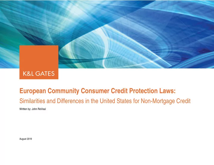 european community consumer credit protection laws