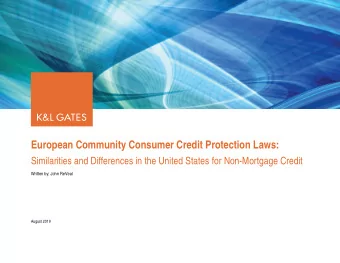 European Community Consumer Credit Protection Laws: Similarities and Differences in the United