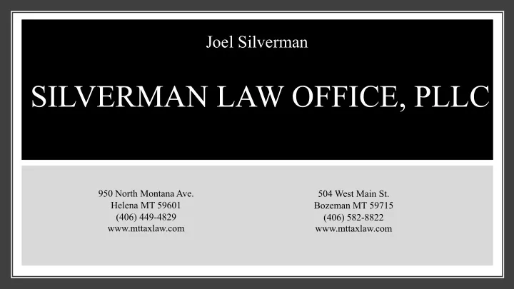 silverman law office pllc