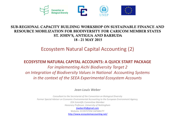 ecosystem natural capital accounting 2