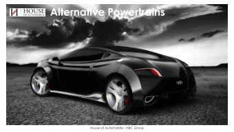 Alternative Powertrains  House of Automobile - HBC Group  Alternative Powertrains  House of