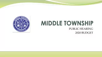 2020 BUDGET  2020 Budget  Change in Appropriations:  Tax Rate:  0.483 cents = same rate as 2019