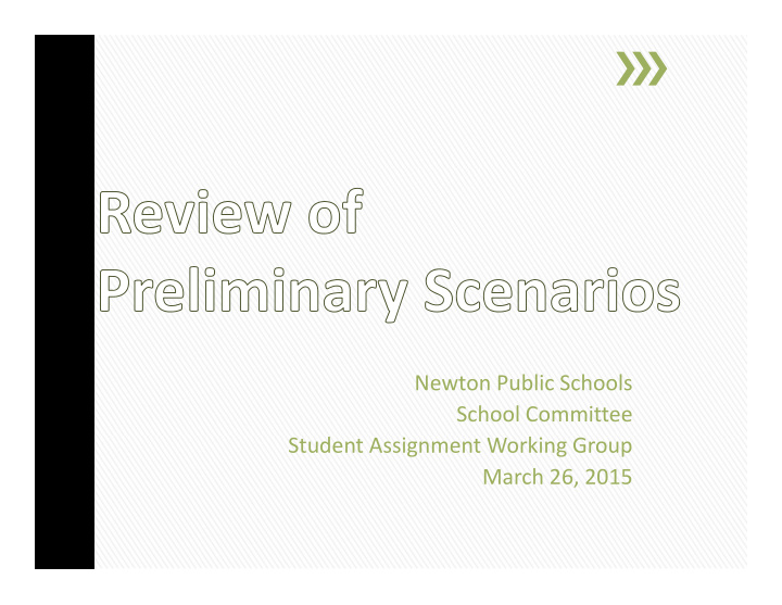 newton public schools school committee student assignment