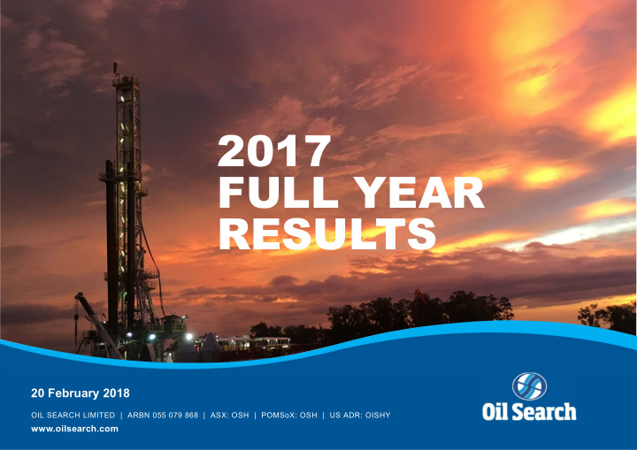 2017 full year results