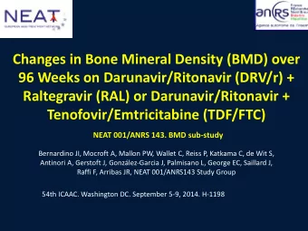 Changes in Bone Mineral Density (BMD) over  96 Weeks on Darunavir/Ritonavir (DRV/r) +  Raltegravir