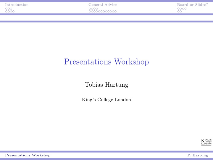 presentations workshop