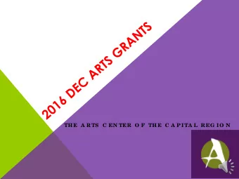 TH E A RTS  C EN TER O F TH E C A PITA L REG IO N  ABOUT  T  HE  ART  S CE  NT  E  R  Multi- a