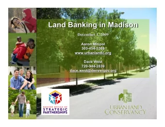 Urban Land Conservancy (ULC)  About ULC  501(c)(3) nonprofit, supporting organization to the