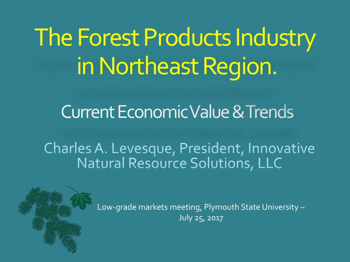 the forest products industry