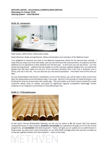 Opening S  Speech  Dav  avid B  Ban  anfi  field  SL  SLIDE 16  6 - Introd  oduction  on Tn