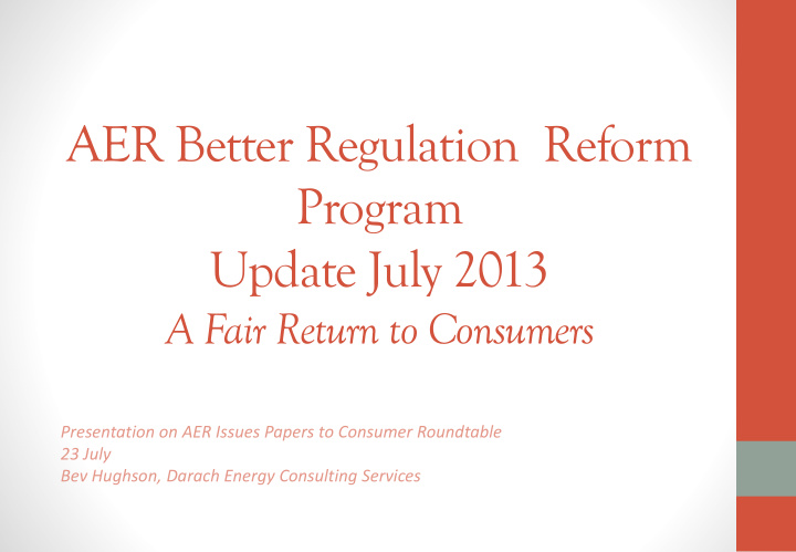 aer better regulation reform