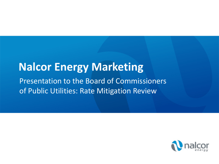 nalcor energy marketing
