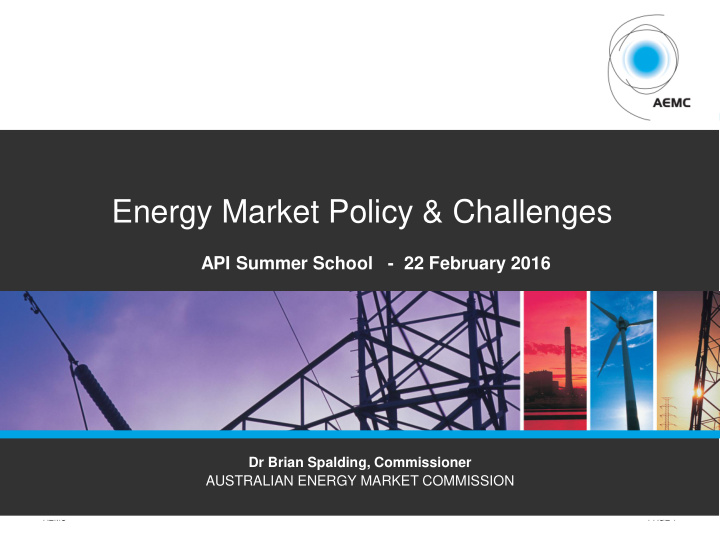 energy market policy challenges