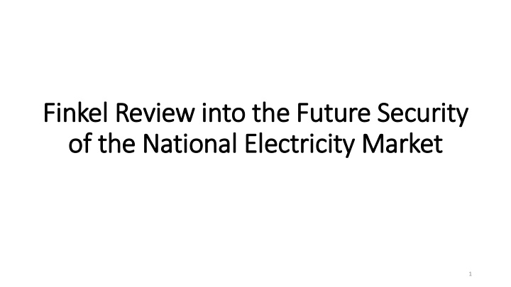 of the national ele lectricity market
