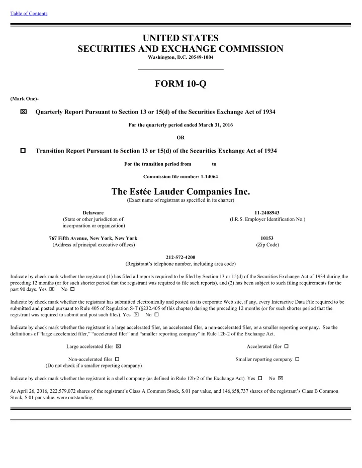 united states securities and exchange commission