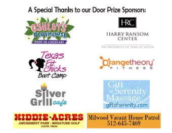 Attendees: approx. 45 residents Attendees: approx. 45 residents Presenters: 5 presenters/outside