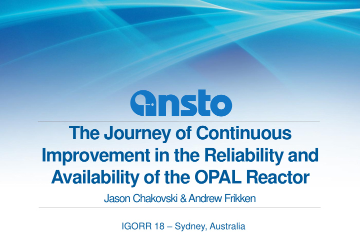 the journey of continuous improvement in the reliability