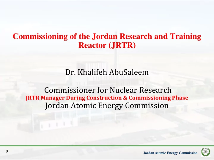 commissioner for nuclear research