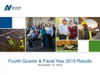 Fourth Quarter &amp; Fiscal Year 2019 Results  November 19, 2019  Forward-Looking Statements &amp;