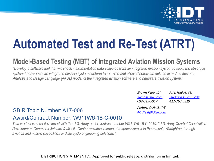 automated test and re test atrt