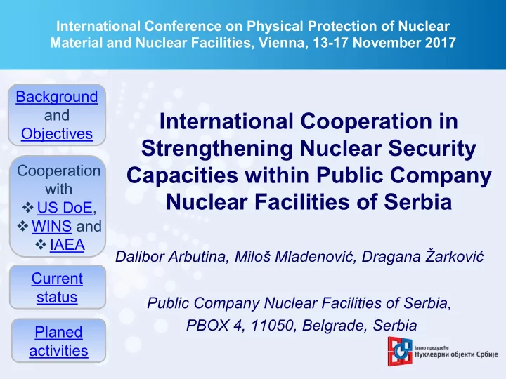 strengthening nuclear security