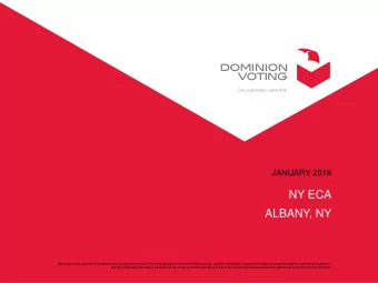 NY ECA  ALBANY, NY  This document is submitted in confidence and contains some or all of the