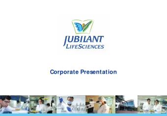 Corporate Presentation  0  Disclaimer  Certain statements in this document are forward looking