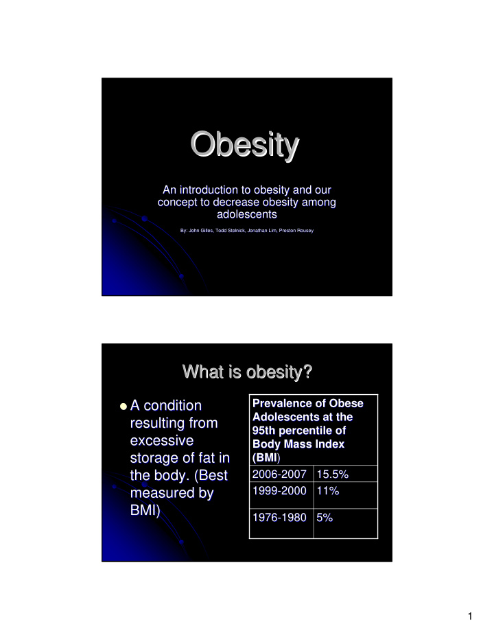 obesity obesity
