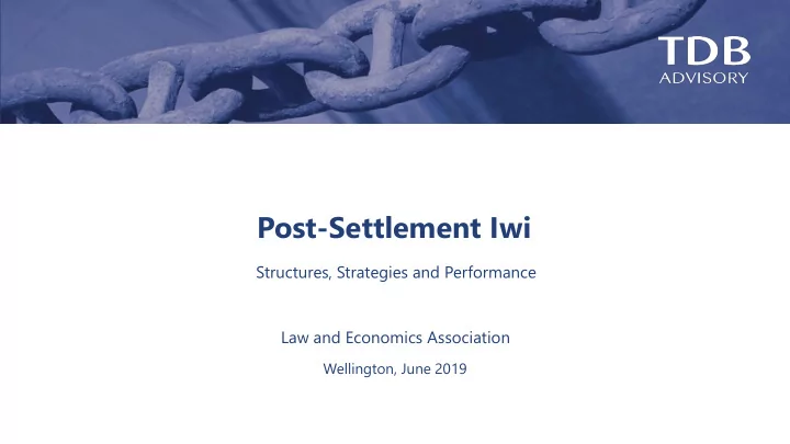 post settlement iwi