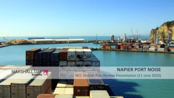 NAPIER PORT NOISE  NCC District Plan Review Presentation (11 June 2020)  Photo credit: Oana