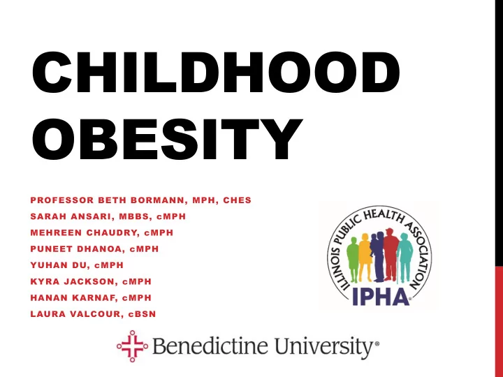 childhood obesity