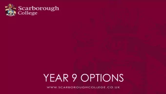 YEAR 9 OPTIONS  Dare to be Dramatic?  #We Are Drama!  Dare to be Dramatic?  #We Are Drama!  The