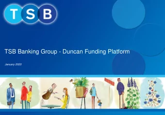 TSB Banking Group - Duncan Funding Platform  January 2020  CONFIDENTIAL  Disclaimer (1) This