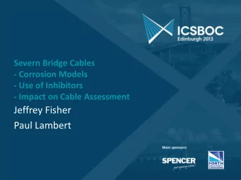 Paul Lambert  Background and History  Corrosion Modelling  Effect of RH on Corrosion Rate