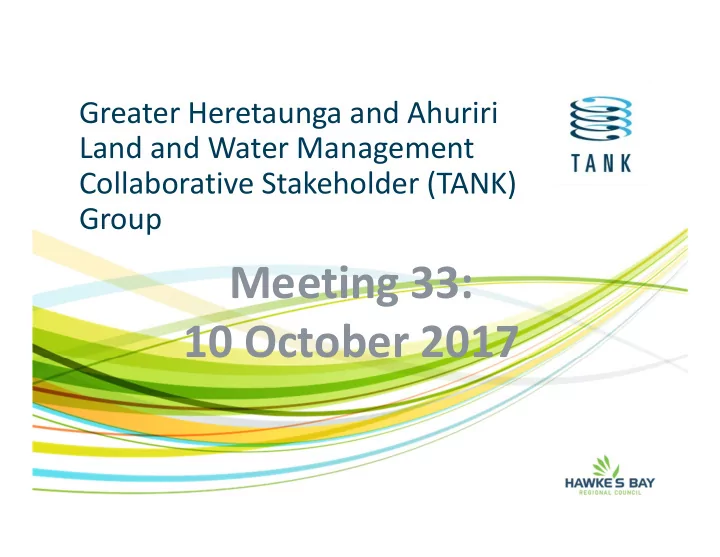 meeting 33 10 october 2017 2 karakia