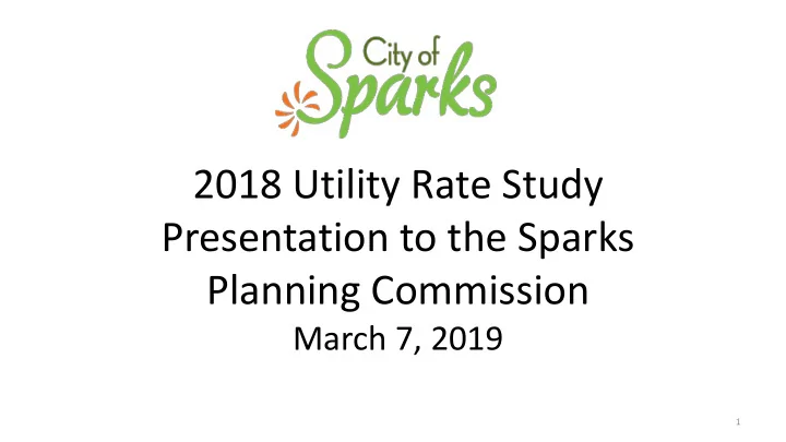 presentation to the sparks