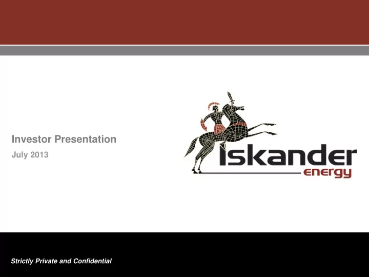 investor presentation